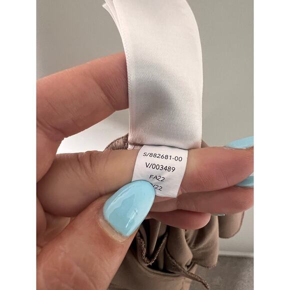 Athleta Cardiff Pant Rustic Beige Waist Tie Straight Leg Women's Size 10T - Picture 10 of 11